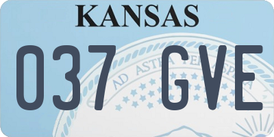 KS license plate 037GVE