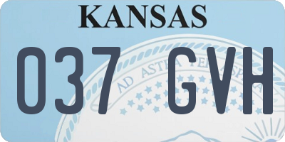 KS license plate 037GVH