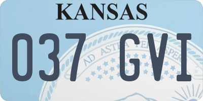 KS license plate 037GVI