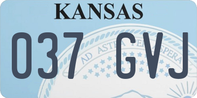 KS license plate 037GVJ