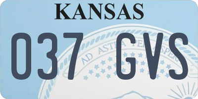 KS license plate 037GVS