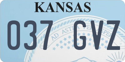 KS license plate 037GVZ