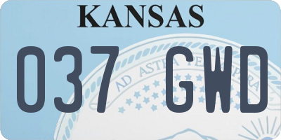KS license plate 037GWD