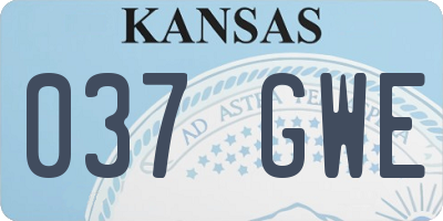 KS license plate 037GWE