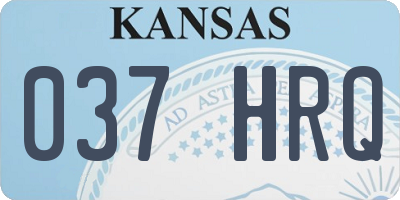 KS license plate 037HRQ