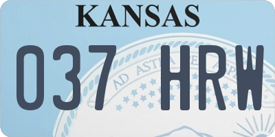 KS license plate 037HRW