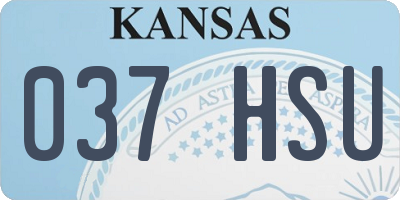 KS license plate 037HSU
