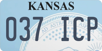 KS license plate 037ICP