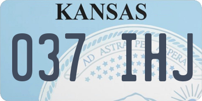 KS license plate 037IHJ