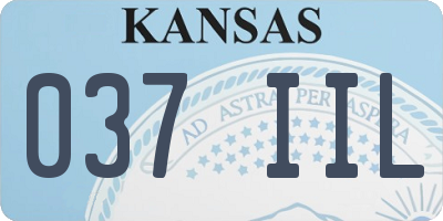 KS license plate 037IIL