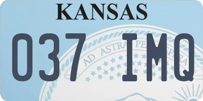 KS license plate 037IMQ