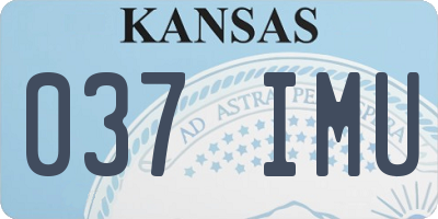 KS license plate 037IMU