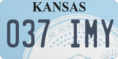KS license plate 037IMY