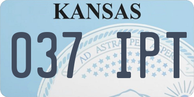 KS license plate 037IPT