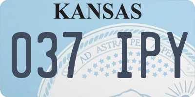 KS license plate 037IPY