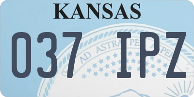 KS license plate 037IPZ