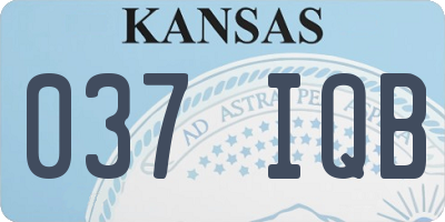 KS license plate 037IQB