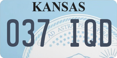 KS license plate 037IQD