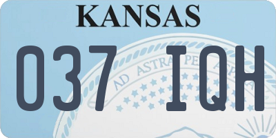 KS license plate 037IQH