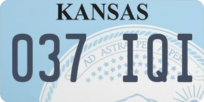 KS license plate 037IQI