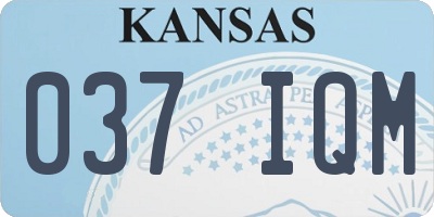 KS license plate 037IQM