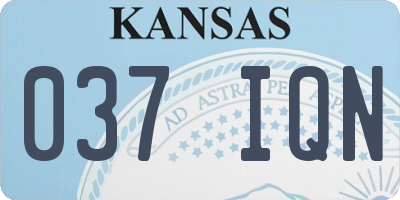 KS license plate 037IQN