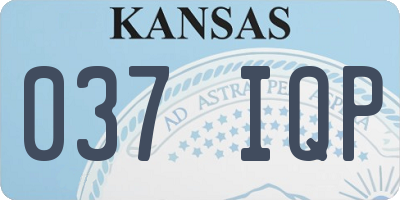 KS license plate 037IQP