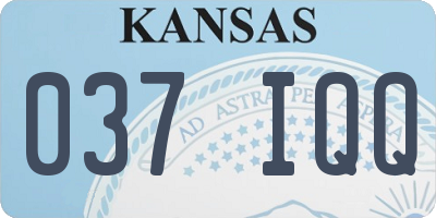 KS license plate 037IQQ