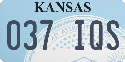 KS license plate 037IQS