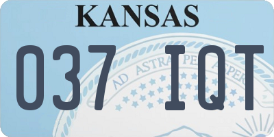 KS license plate 037IQT