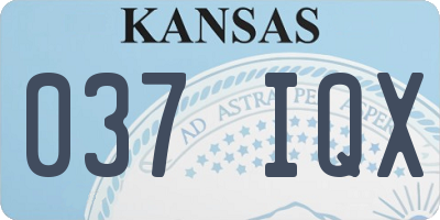 KS license plate 037IQX