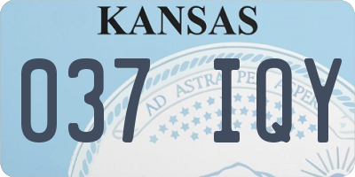 KS license plate 037IQY
