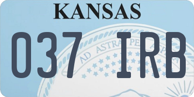 KS license plate 037IRB