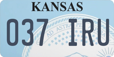 KS license plate 037IRU