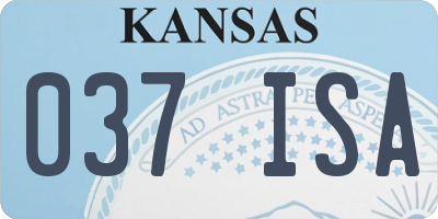 KS license plate 037ISA