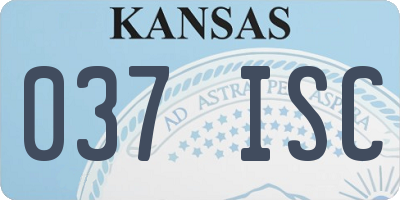 KS license plate 037ISC