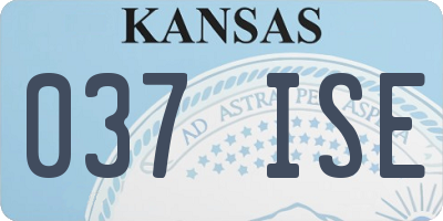 KS license plate 037ISE