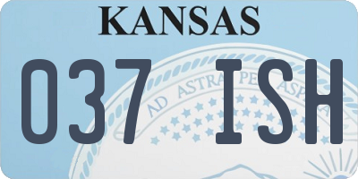 KS license plate 037ISH