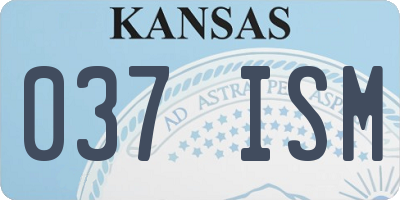 KS license plate 037ISM