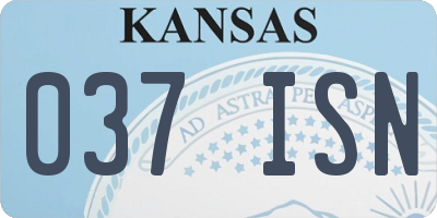 KS license plate 037ISN