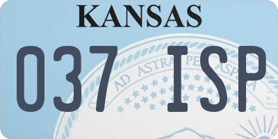 KS license plate 037ISP