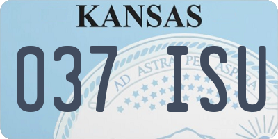 KS license plate 037ISU