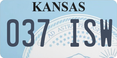 KS license plate 037ISW