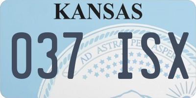 KS license plate 037ISX