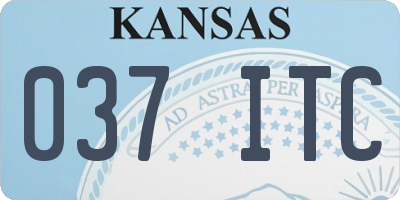 KS license plate 037ITC