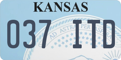 KS license plate 037ITD