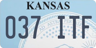KS license plate 037ITF