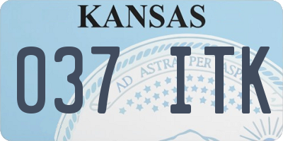 KS license plate 037ITK