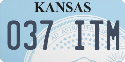 KS license plate 037ITM