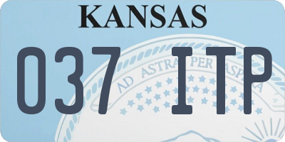 KS license plate 037ITP